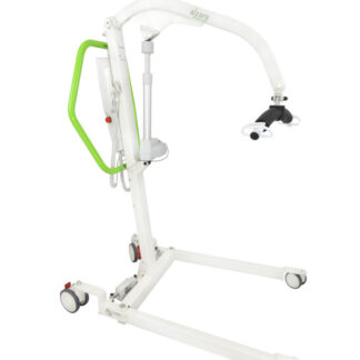 The Alzaro is the perfect choice when a strong, sturdy floor lift is required. The Alzaro features a curved boom which allows for a greater lifting height without the user getting too close to the lift and comes complete with a loop hanger bar. An optional self-balancing cradle with clip attachments or scale is available. The legs open and close electronically and the compact size make it ideal for use in both a home or a facility. The sleek control box is unobtrusive to the caregiver and the hexagonal push handle makes maneuvering the Alzaro extremely easily, even in tighter spaces.